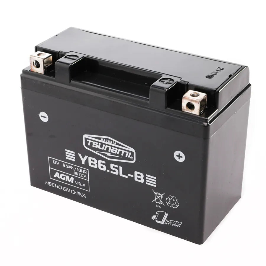 1070-BATERIA 12V-6.5Ah (- +) (L138-A66-H102) YB6.5L-B (AGM) TSUNAMI