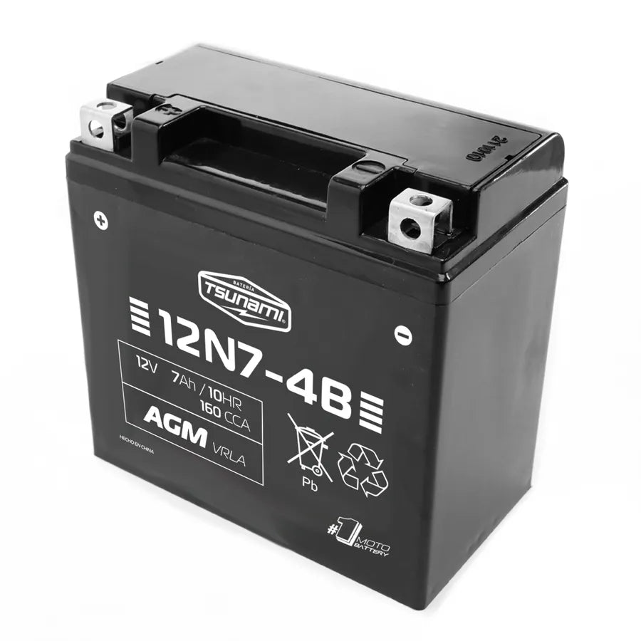 1082-BATERIA 12V-7AH (+ -) (L135-A76-H123) 12N7-4B (AGM) TSUNAMI