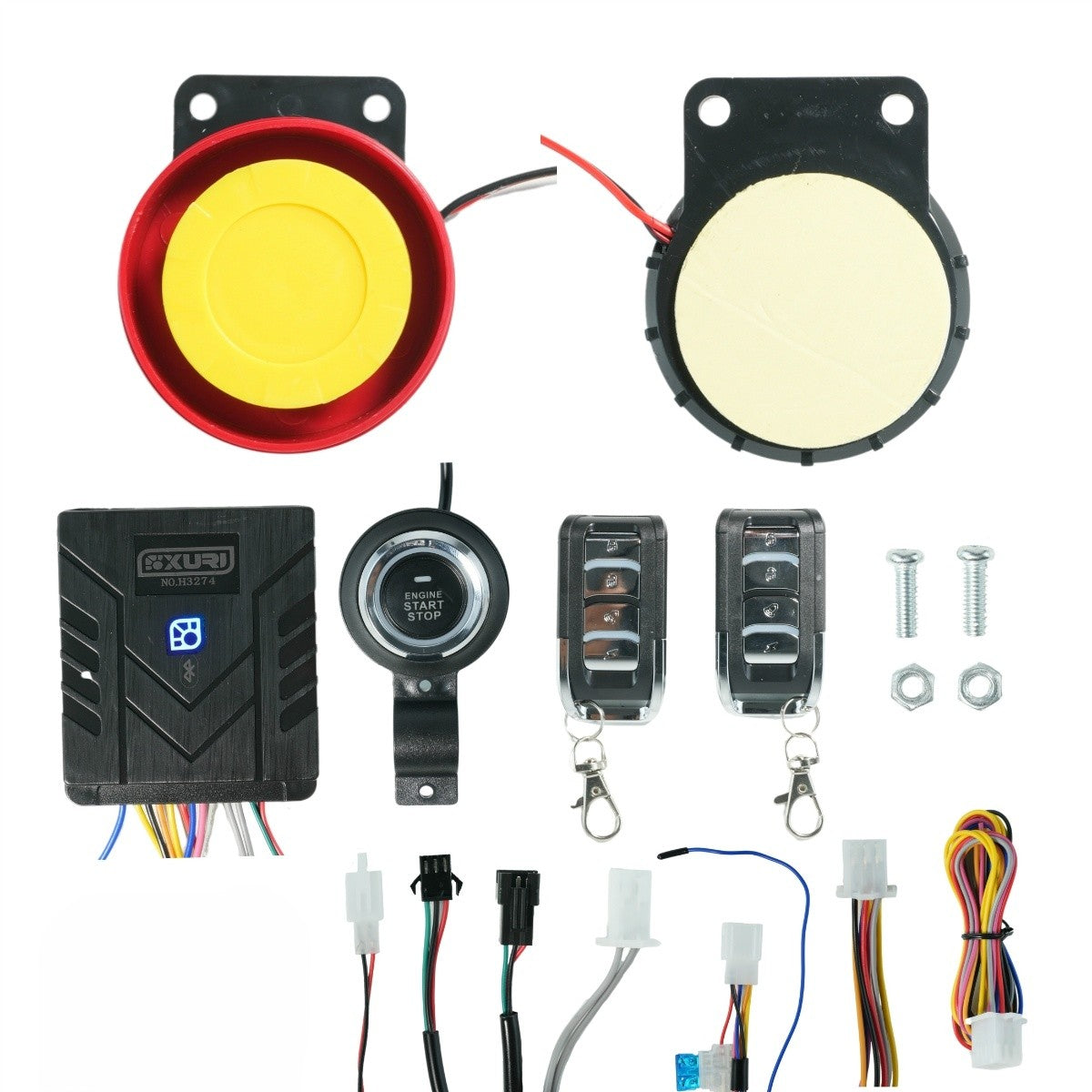 ALARMA DE ENCENDIDO CON CONTROL, BOTON Y BLUETOOTH XURI