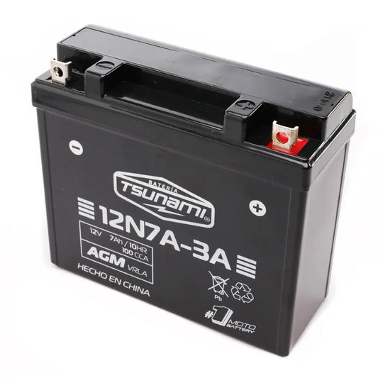 1078-BATERIA 12V-7Ah (- +) (L149-A60-H129) 12N7A-3A (AGM) TSUNAMI